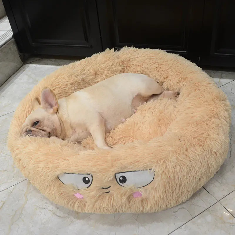 Round Fluffy Cat and Dog Bed