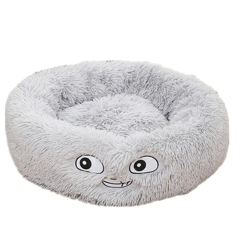 Round Fluffy Cat and Dog Bed