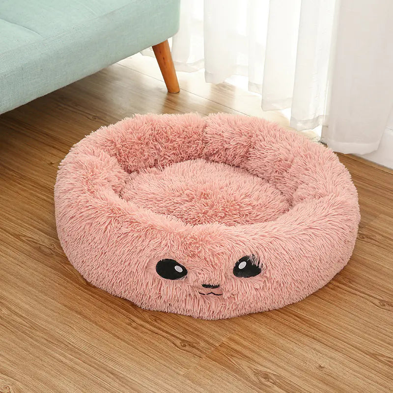 Round Fluffy Cat and Dog Bed