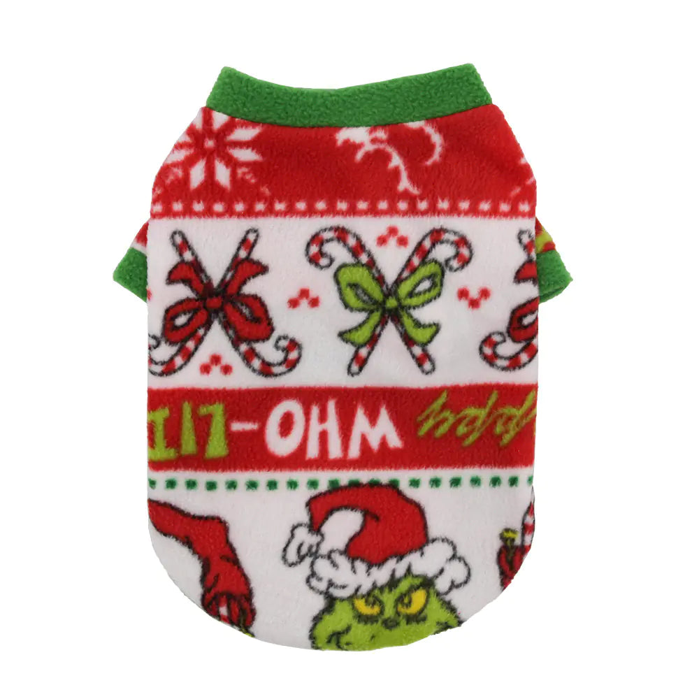 Warm Fleece Christmas Dog Jumpers