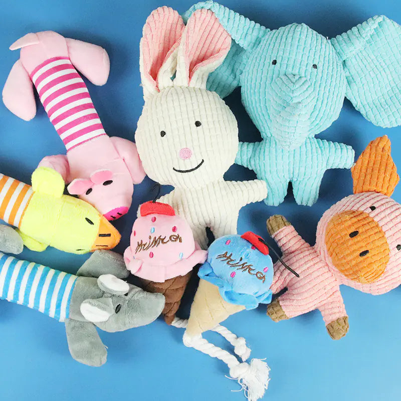 Durable Chew Dog Toys - Cartoon Plush Pet Toys (1pcs)