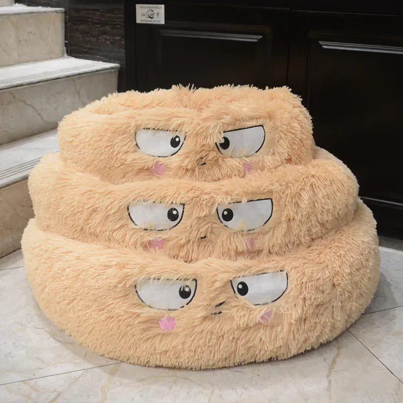 Round Fluffy Cat and Dog Bed