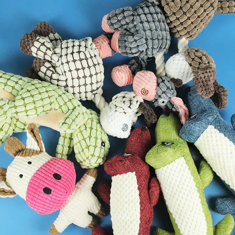 Durable Chew Dog Toys - Cartoon Plush Pet Toys (1pcs)