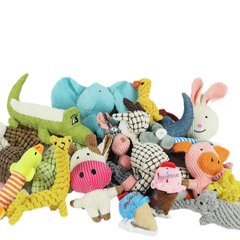 Durable Chew Dog Toys - Cartoon Plush Pet Toys (1pcs)