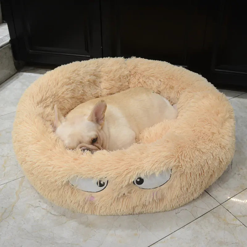 Round Fluffy Cat and Dog Bed