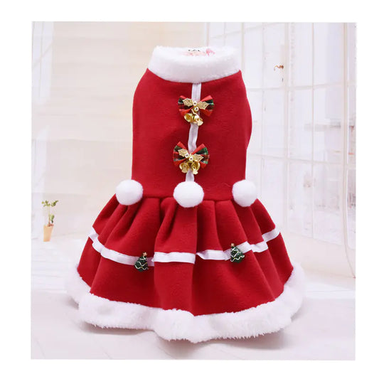 Dog Thick Fleece Christmas Skirt