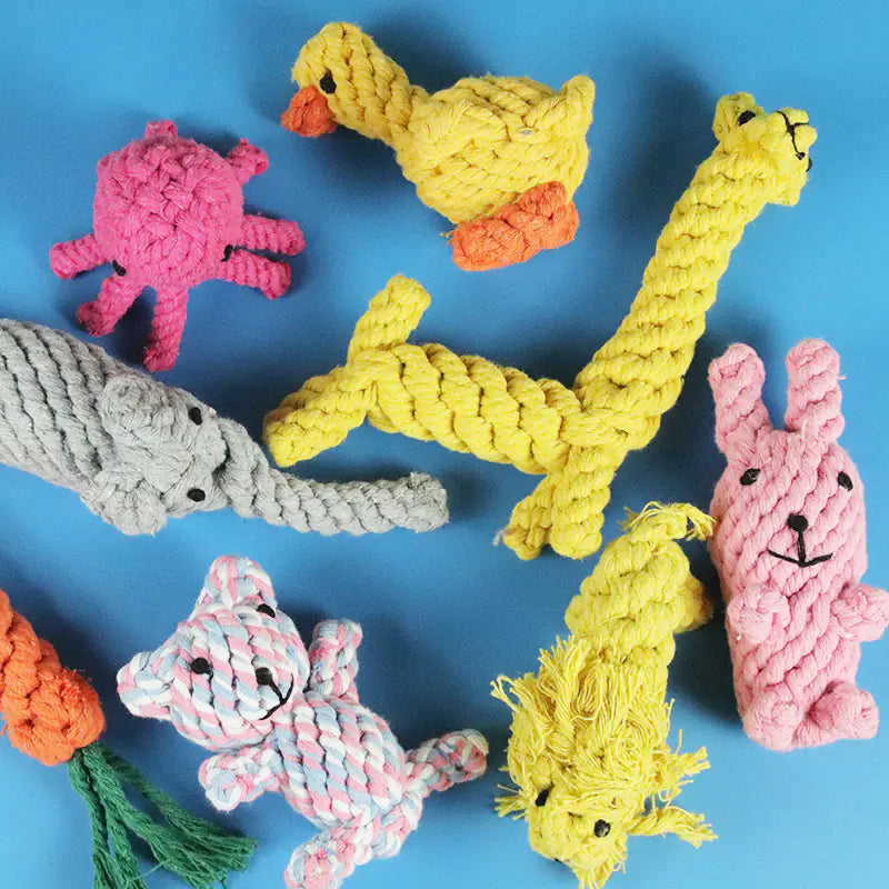 Durable Chew Dog Toys - Cartoon Plush Pet Toys (1pcs)
